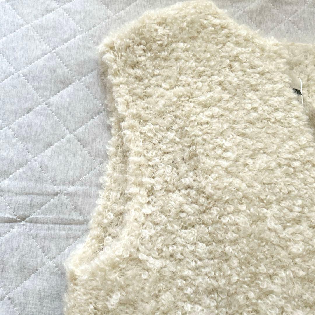 mqk　Chaosルーロウニットベストオフホワイト モヘア