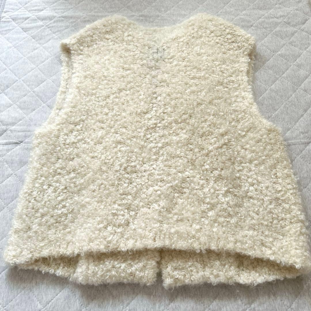 mqk　Chaosルーロウニットベストオフホワイト モヘア