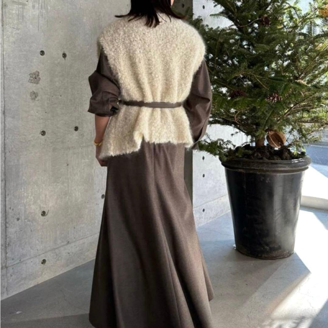 mqk　Chaosルーロウニットベストオフホワイト モヘア