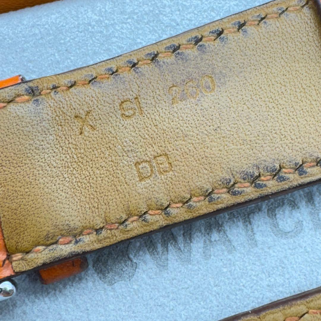 2747 Apple Watch エルメス　オレンジ　エプソンフー　レザーバンド