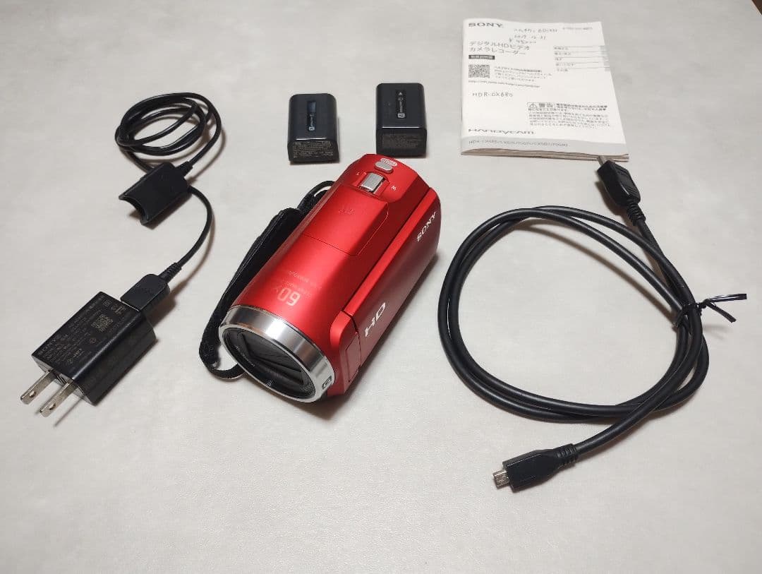 SONY ビデオカメラ　HDR-CX680 ハンディカム　レッド