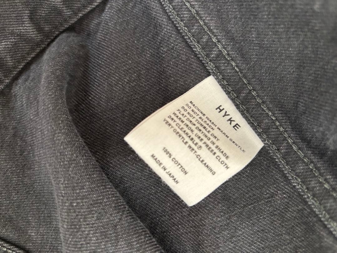 HYKE バルーンスリーブデニムジャケット　黒