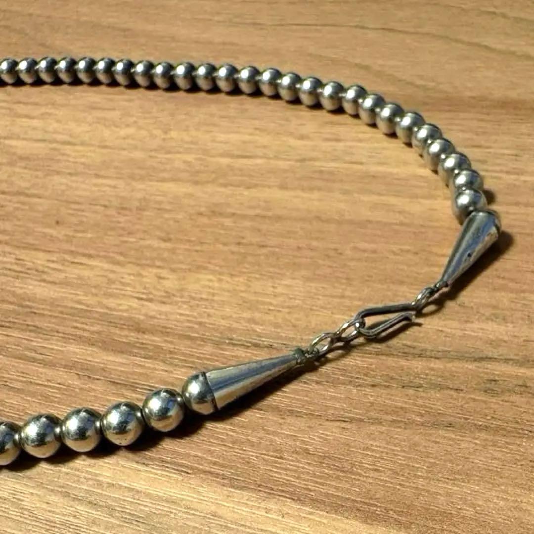 WJ　ナバホパール ネックレス 5mm 50cm シルバー925