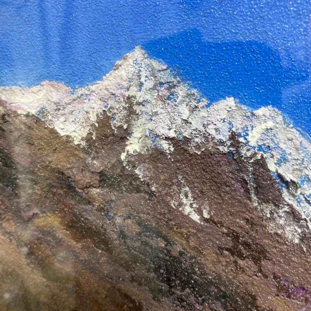 【真作保証】多田博一「カラコルムの谷」油彩6号 一枚の繪 直筆サイン 絵画