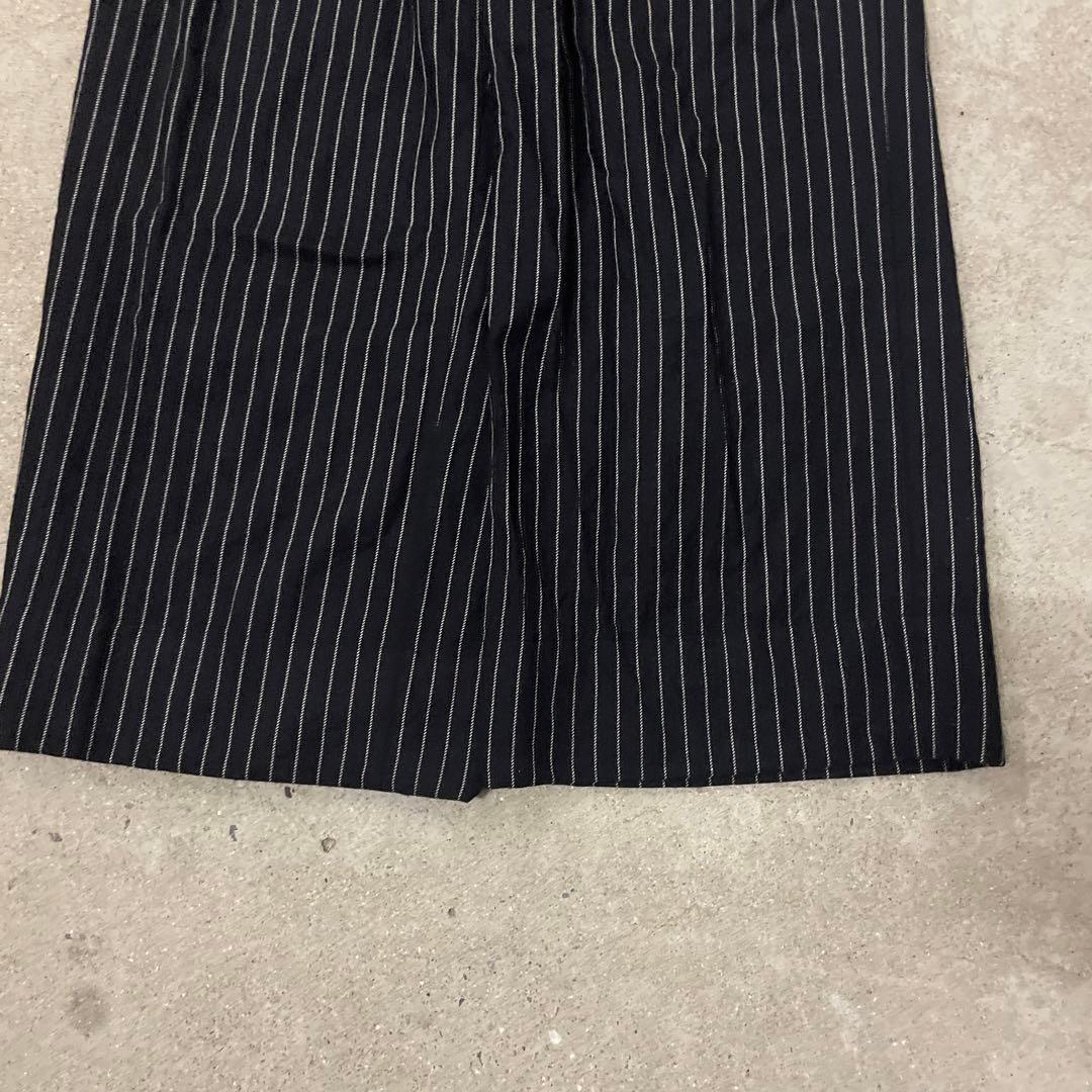 DRIES VAN NOTEN ブラック　ストライプトラウザーズ