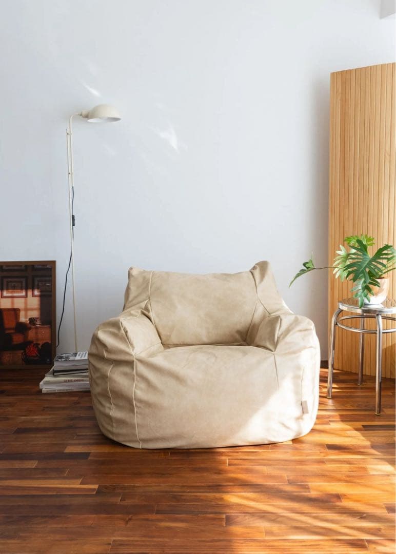 GOOD THING × LOOSYコラボ 1人掛けビーズソファ Beige