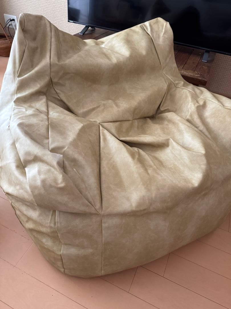 GOOD THING × LOOSYコラボ 1人掛けビーズソファ Beige