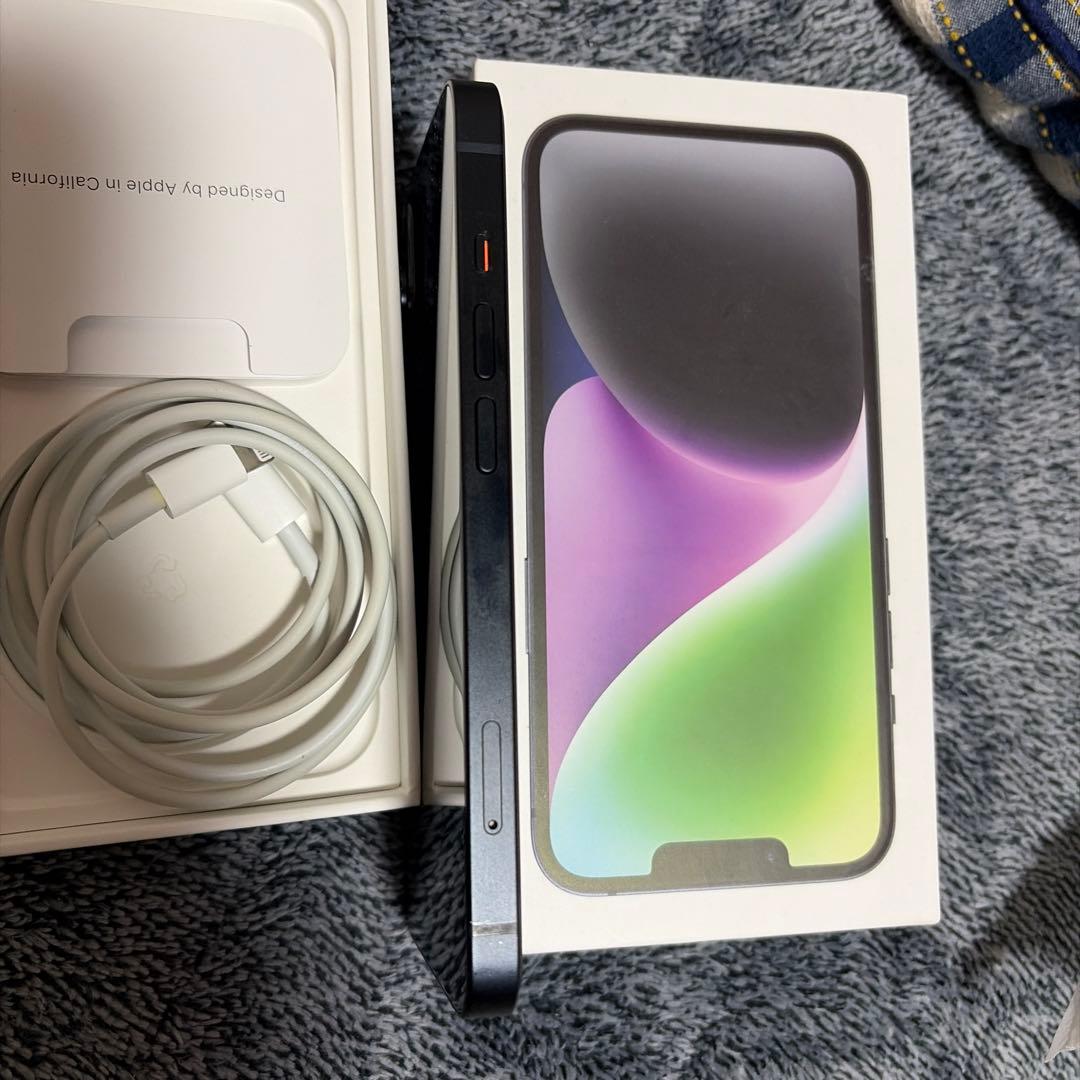 Apple iPhone 14 ミッドナイト 充電ケーブル付き