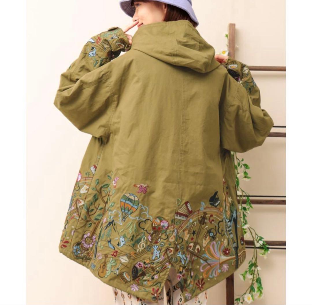 1693◆go slow caravan モッズコート キャンバスパネル刺繍 4