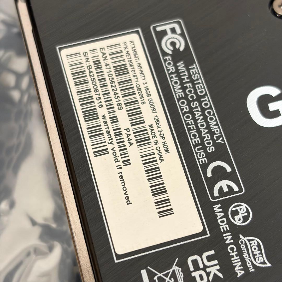 GeForce RTX 5060 Ti 16GB 中古美品