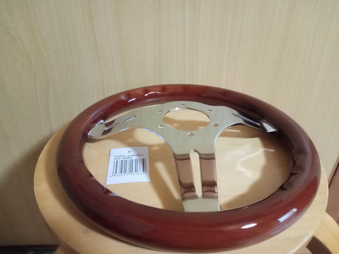 ウッドステアリング　小径　29cm 旧車　新品　290mm