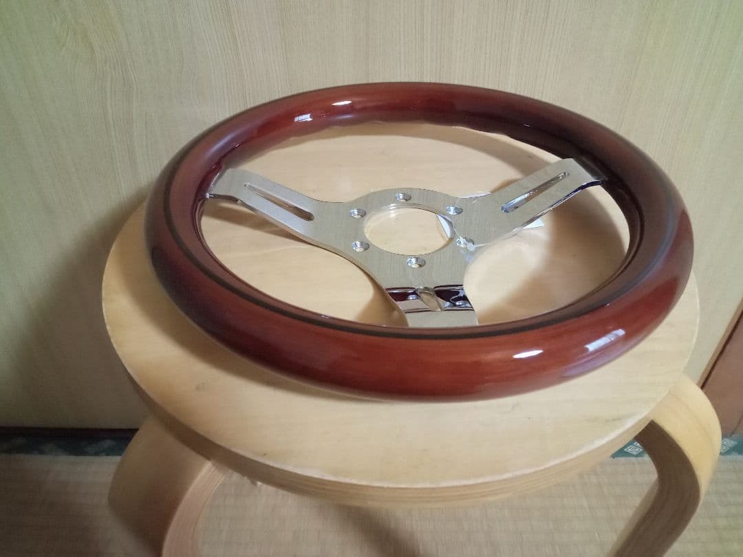 ウッドステアリング　小径　29cm 旧車　新品　290mm