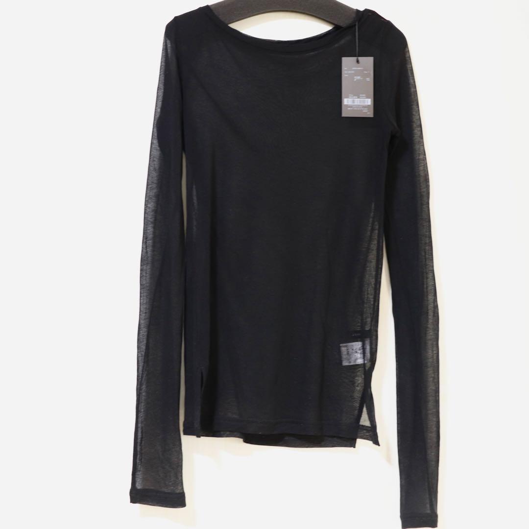 新品未使用 anuans シアーロングスリーブTシャツ BLACK