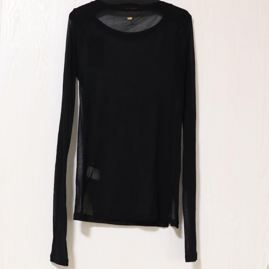新品未使用 anuans シアーロングスリーブTシャツ BLACK
