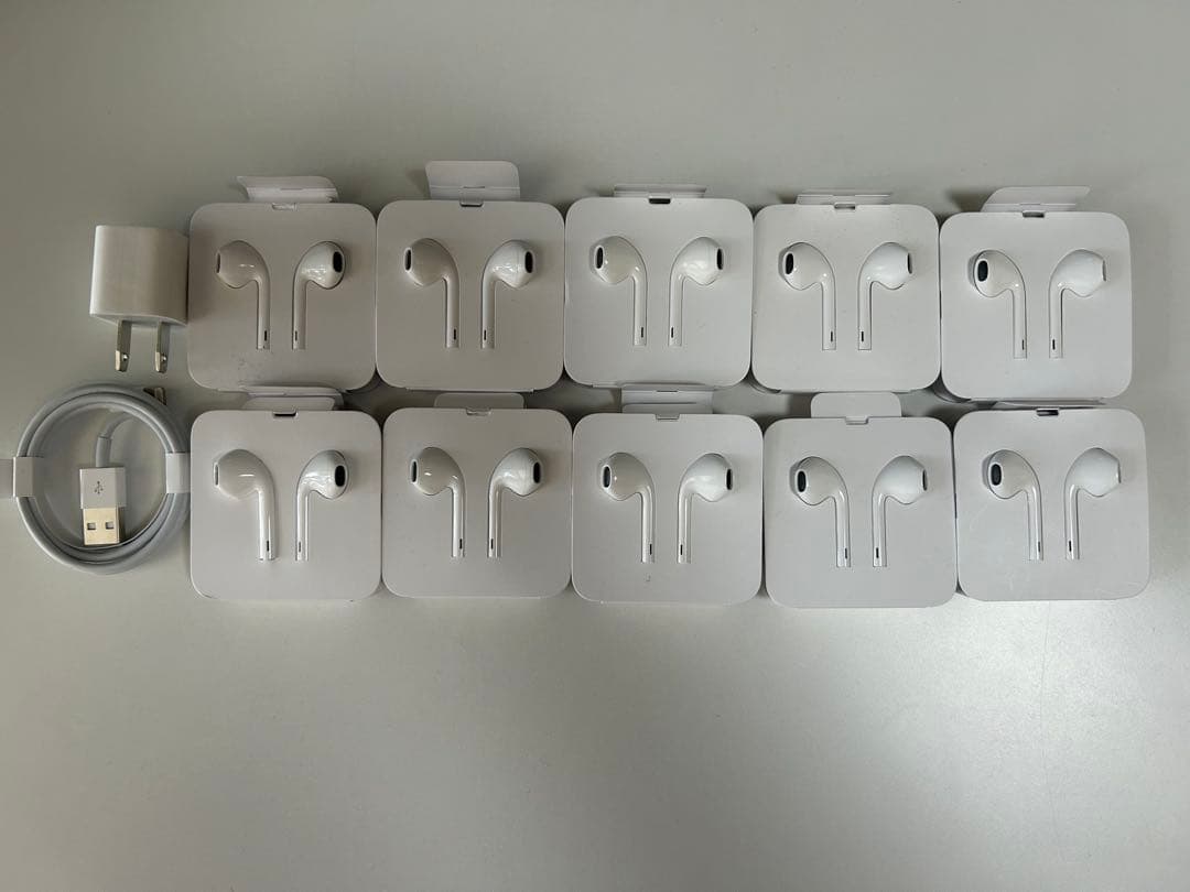 新品Apple iPhone 純正イヤホン Lightning10個セット