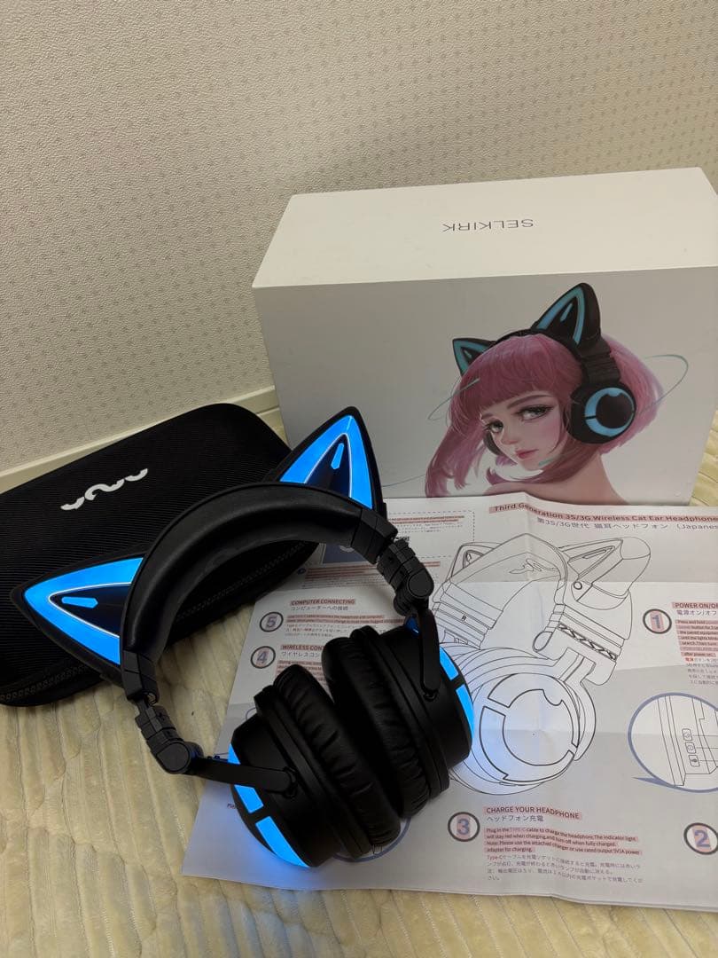 YOWU SELKIRK 猫耳ヘッドホン ブラック