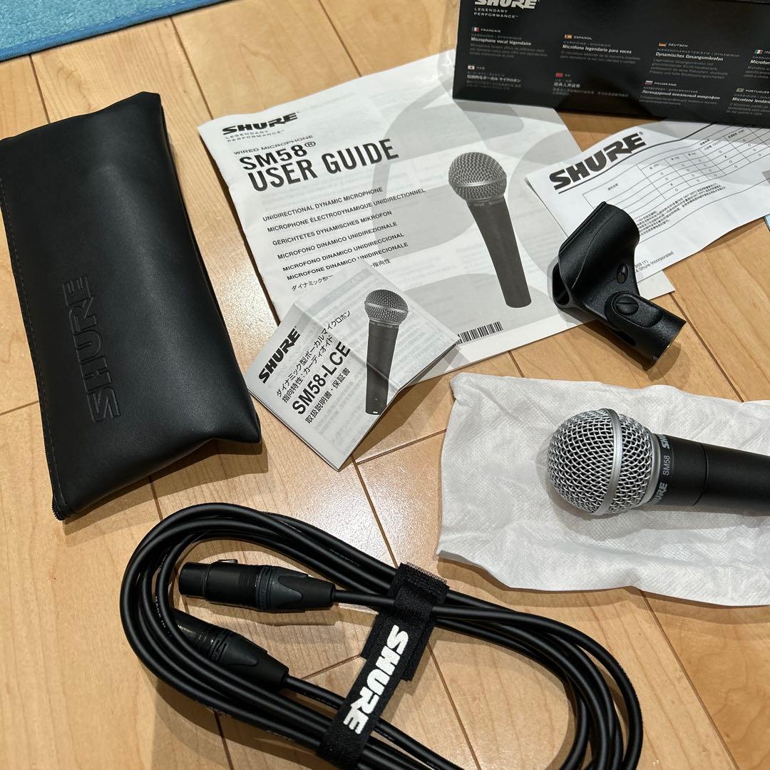 SHURE SM58 スイッチなしタイプ　マイク　シュア　箱あり