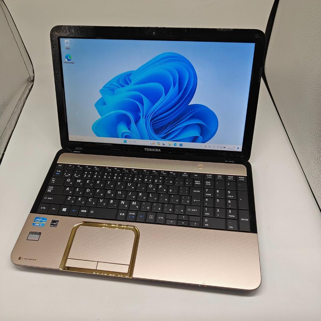 【東芝】T552 高性能i7 SSD512GB 16GB ゴールド ノートPC