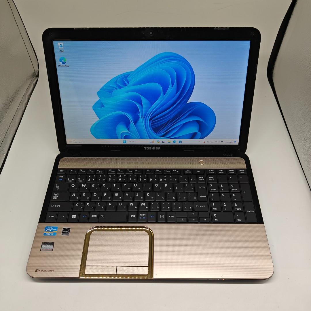 【東芝】T552 高性能i7 SSD512GB 16GB ゴールド ノートPC