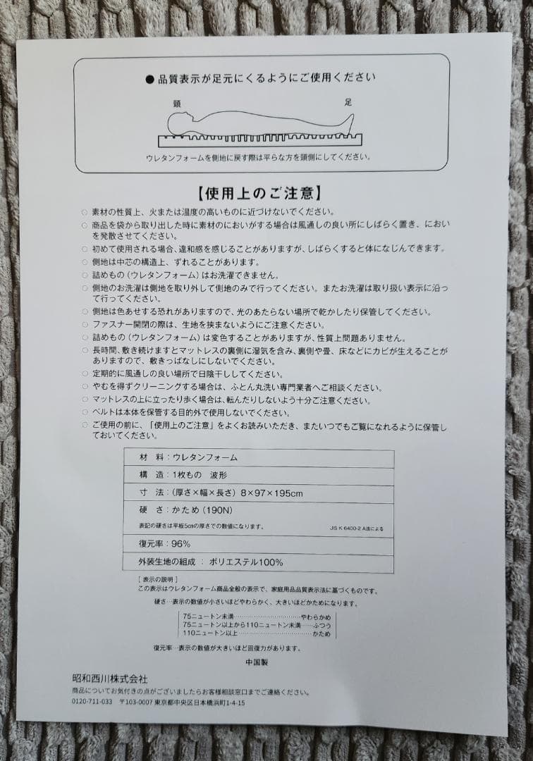 【あっこー】昭和西川 高反発マットレス「エッセンシャルウエーブ」シングル