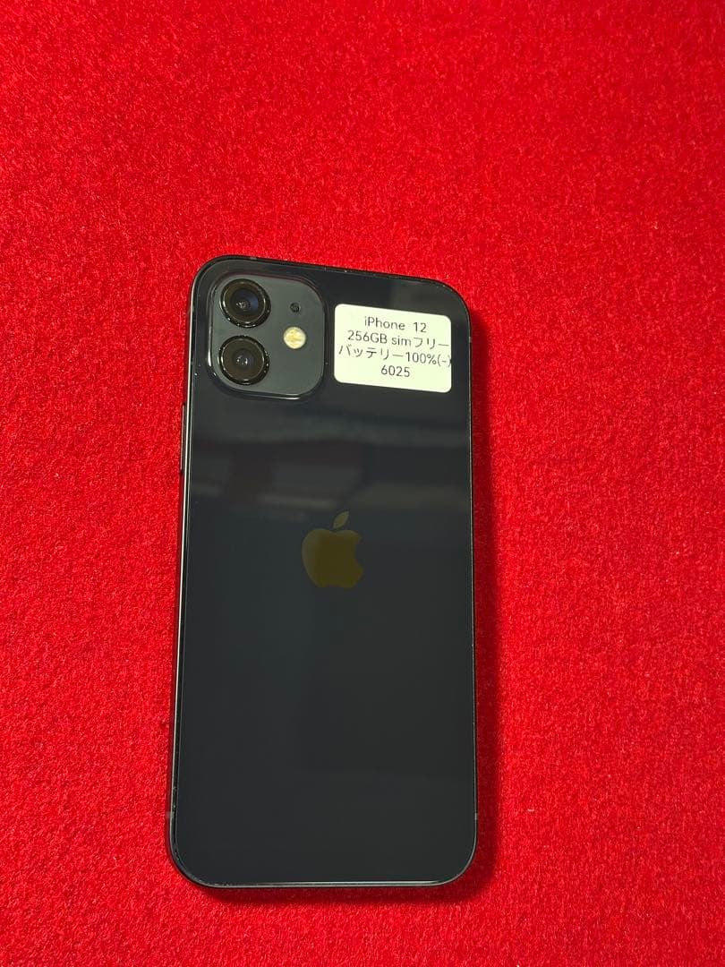 【6025】iPhone 12ブラック 256GB simフリー