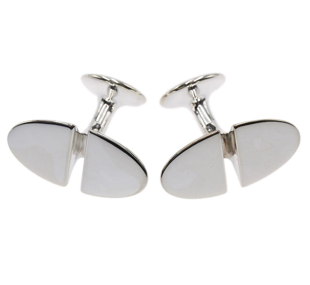 E2829 エルメス SV925 デザイン カフス カフリンクス