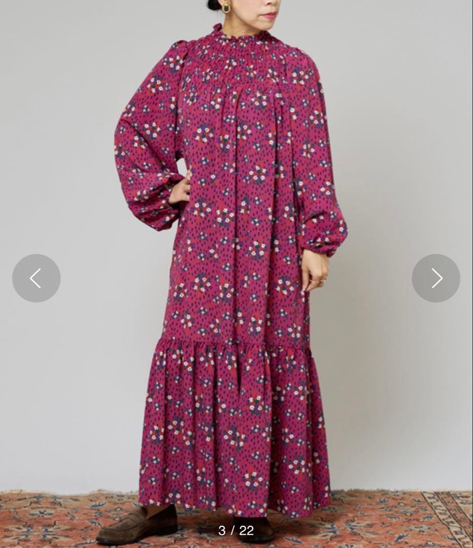 あっきんきんIENA LA BOUCLE フラワープリントイージードレス