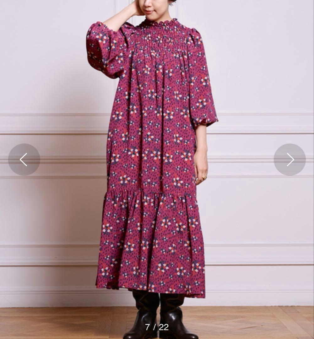 あっきんきんIENA LA BOUCLE フラワープリントイージードレス