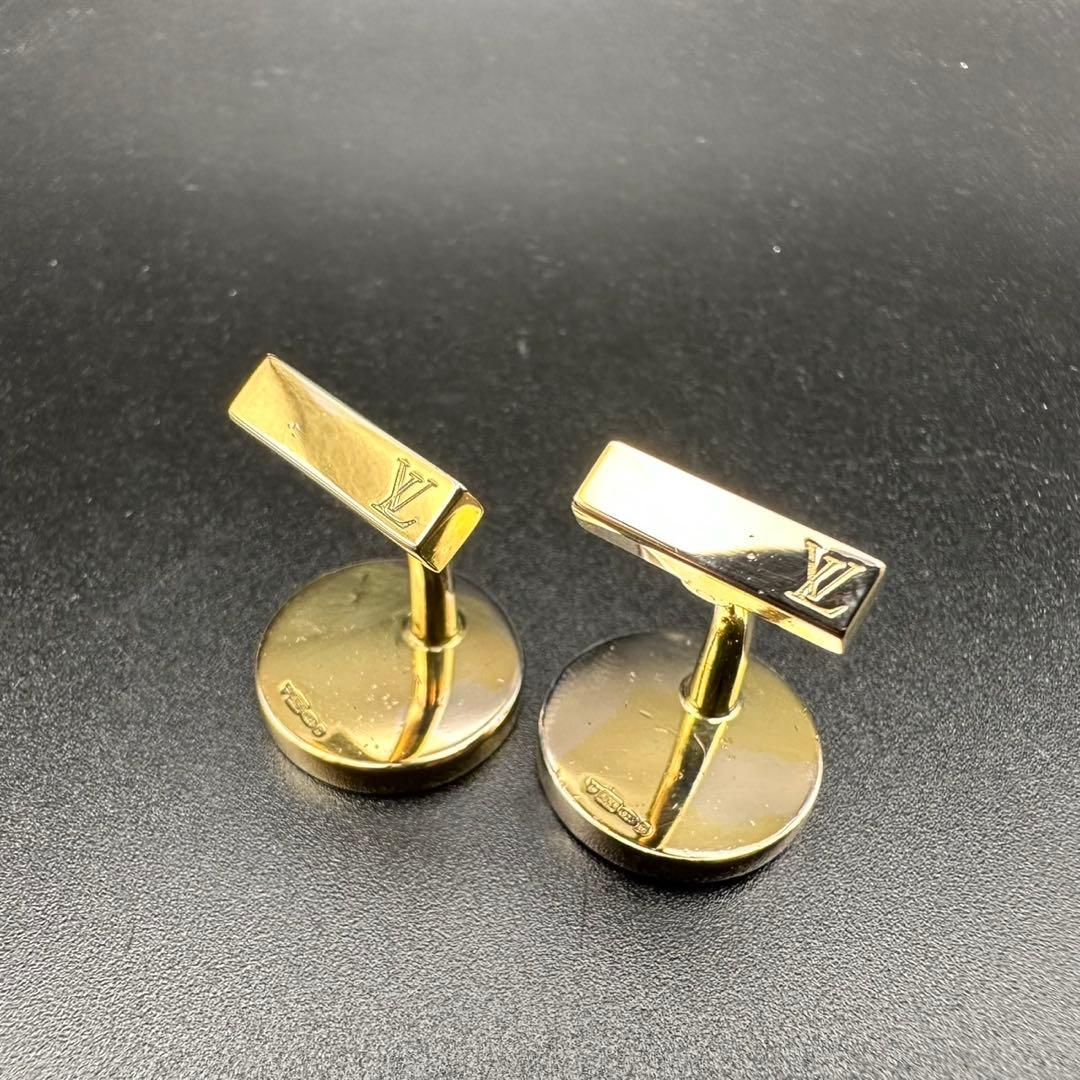 極美品✨　ルイヴィトン　カフス　M64685　ダミエ　シルバー　1337