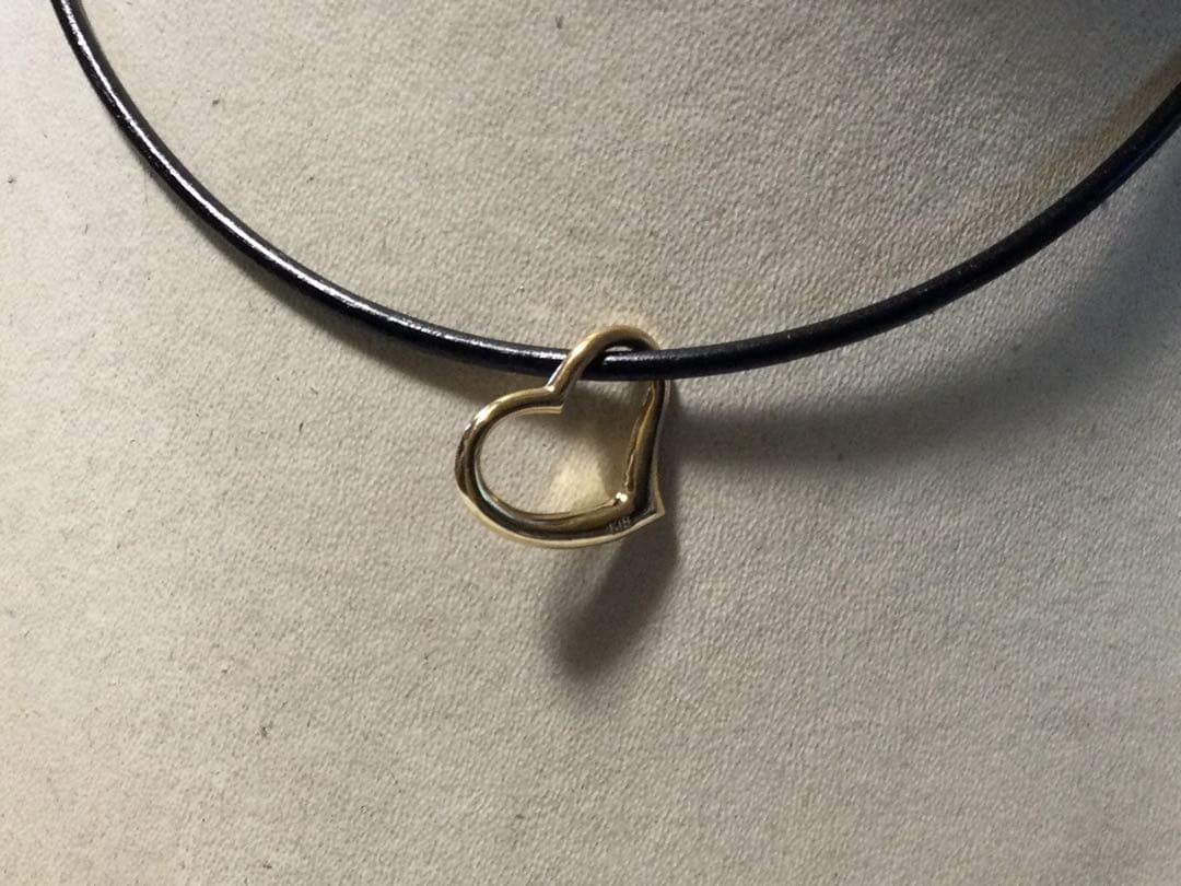 K18 オープハートデザイン　ネックレスハートトップ