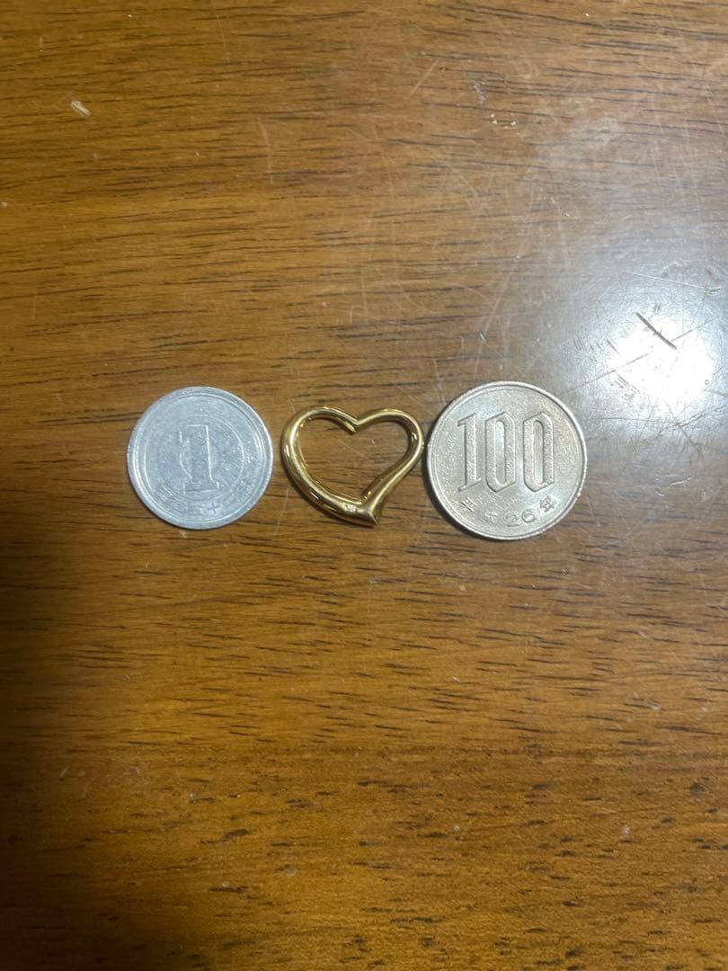 K18 オープハートデザイン　ネックレスハートトップ