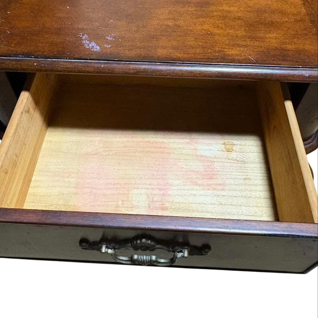 Ashley アシュレイ エンドテーブル 猫脚 ラスティックブラウン