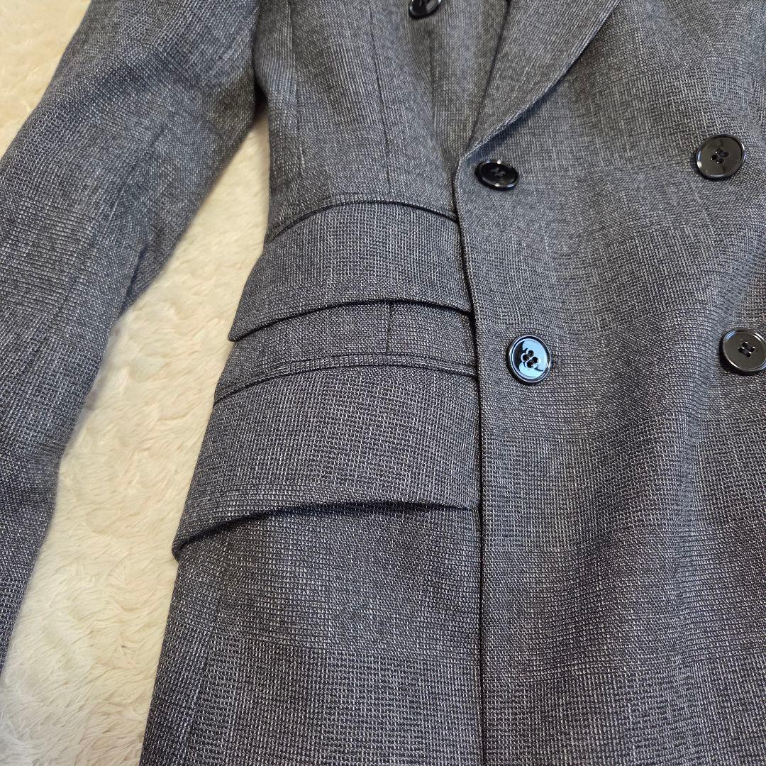 美品　テーラードジャケット　ダブル　ヒョウ柄　グレー　ドルガバ