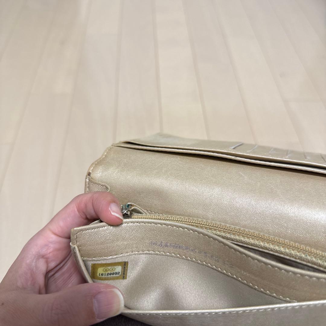 CHANEL　シャネル　カメリア　レザー　長財布　ブラック　黒　シール有り