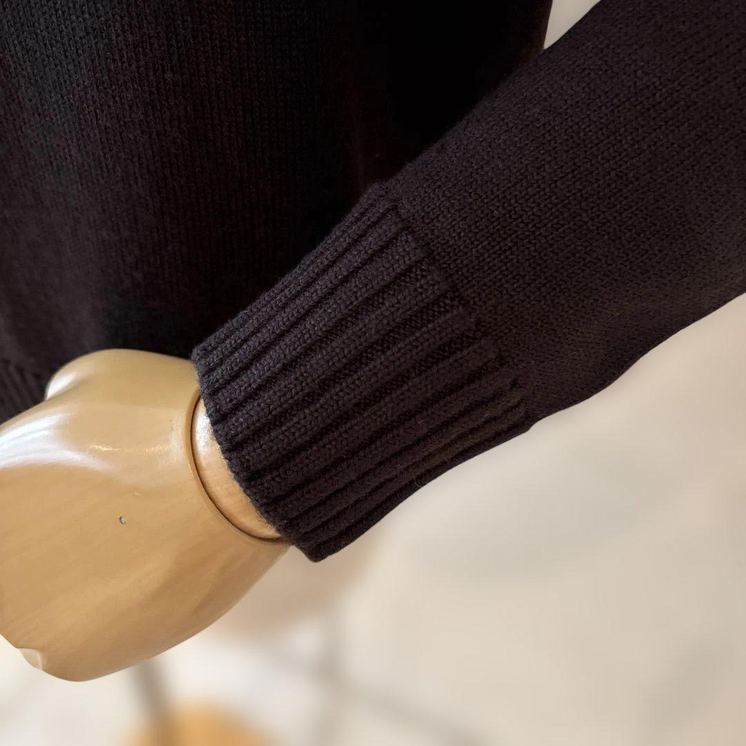 ドルモア／モックネックニット／ダークブラウン／48