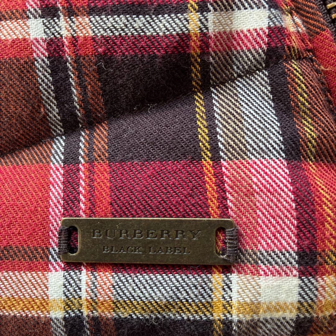 BURBERRY BLACK LABEL メンズチェック柄ダウンベスト M