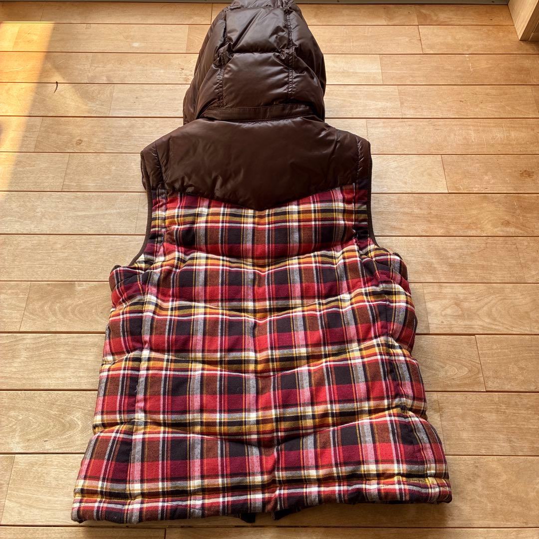 BURBERRY BLACK LABEL メンズチェック柄ダウンベスト M