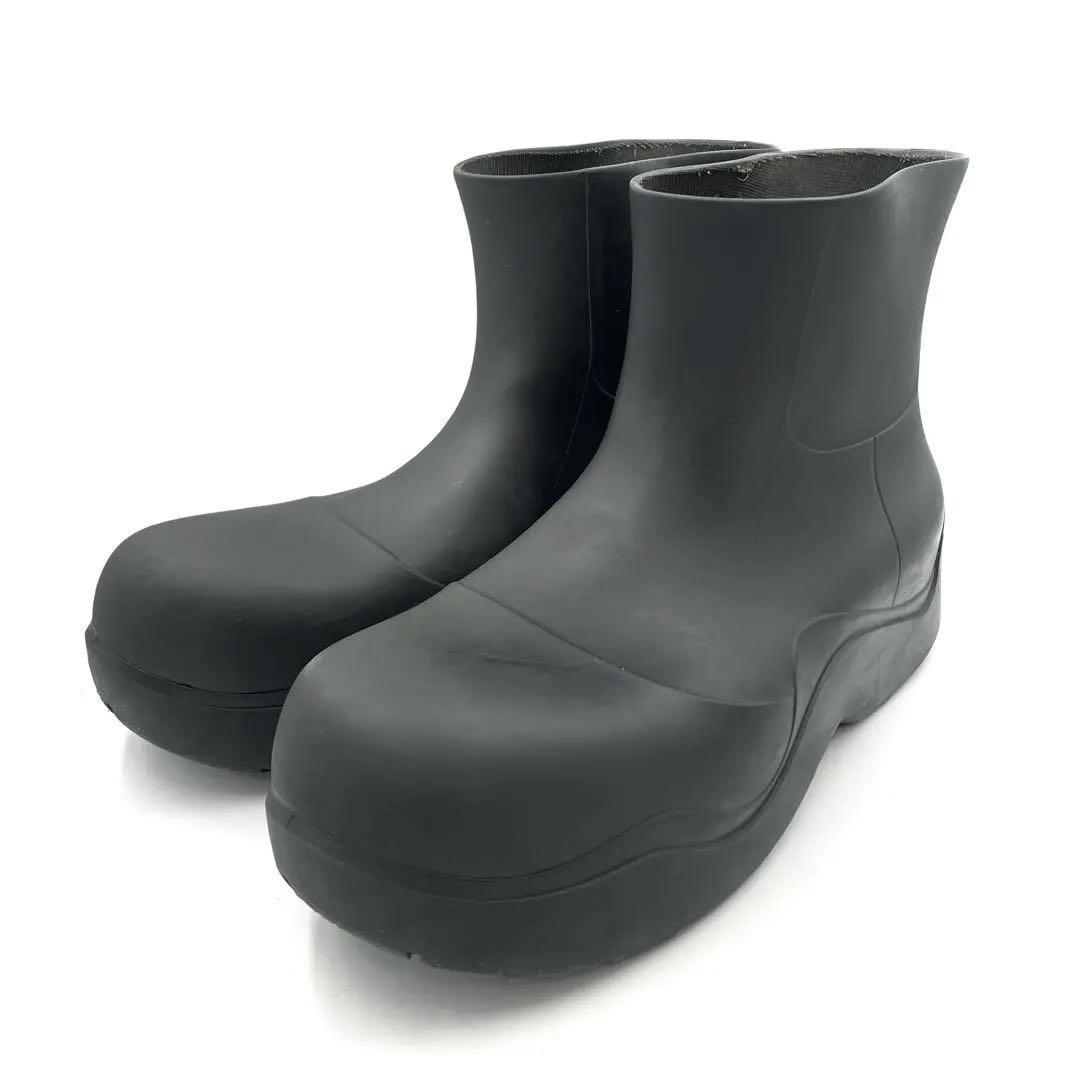 ボッテガヴェネタ パドルブーツ paddle クルーズ 厚底 レインブーツ 緑黒