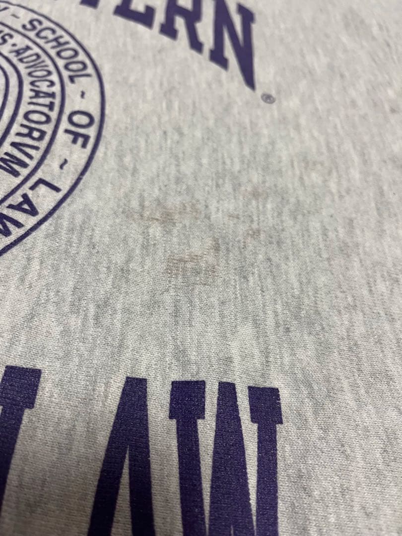 90s champion 刺繍タグ　リバースウィーブスウェットXLラバープリント