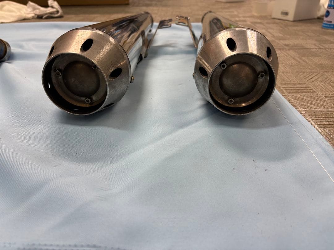 W650 社外マフラー左右セット エキパイ付 メーカー不明