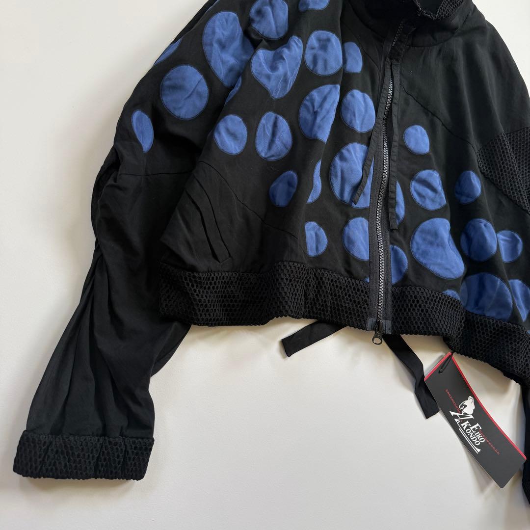 新品✨ エイココンドウ ドット柄 メッシュ切替 ダブルジップ ブルゾン 40