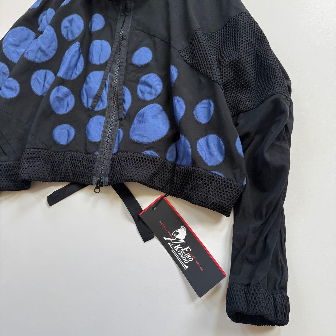 新品✨ エイココンドウ ドット柄 メッシュ切替 ダブルジップ ブルゾン 40