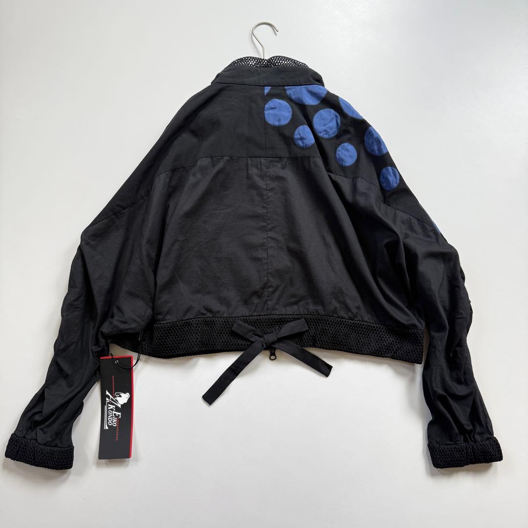 新品✨ エイココンドウ ドット柄 メッシュ切替 ダブルジップ ブルゾン 40