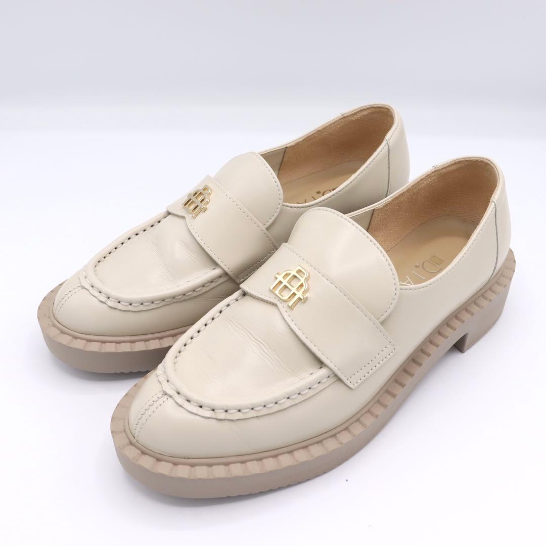 LILY　美品　DIANA ダイアナ　グレー　厚底　ローファー　22cm