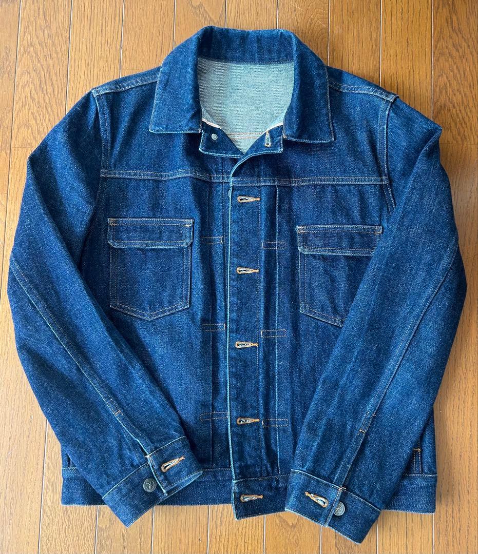 美品濃紺APCアーペーセー2ndセカンドトラッカージャケットジージャンL