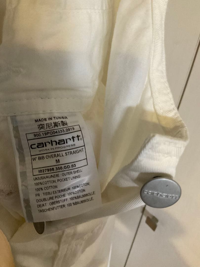 Carhartt ホワイト オーバーオール