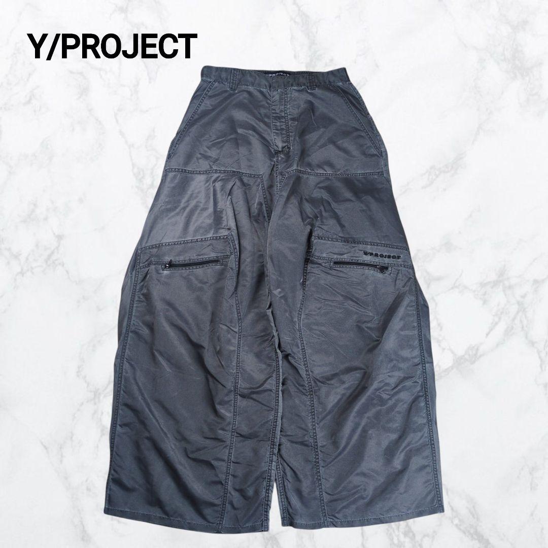 【美品】Y/PROJECT ロゴ刺繍 パイロットカーゴ ワイドパンツ