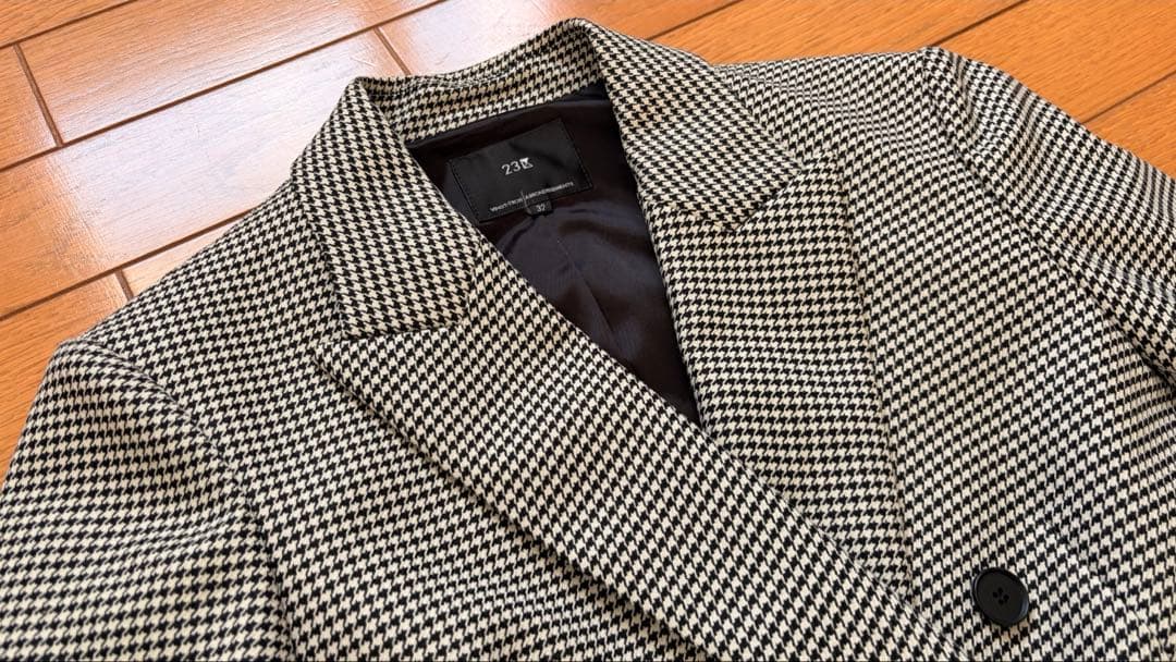 23区　ガンクラブチェック　ストレッチジャケット