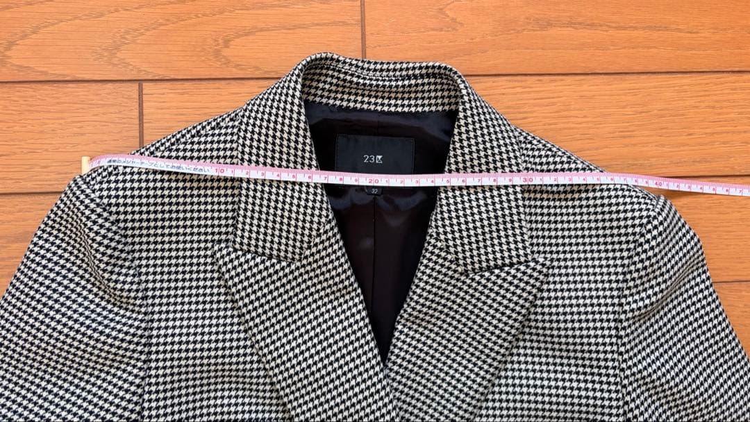 23区　ガンクラブチェック　ストレッチジャケット