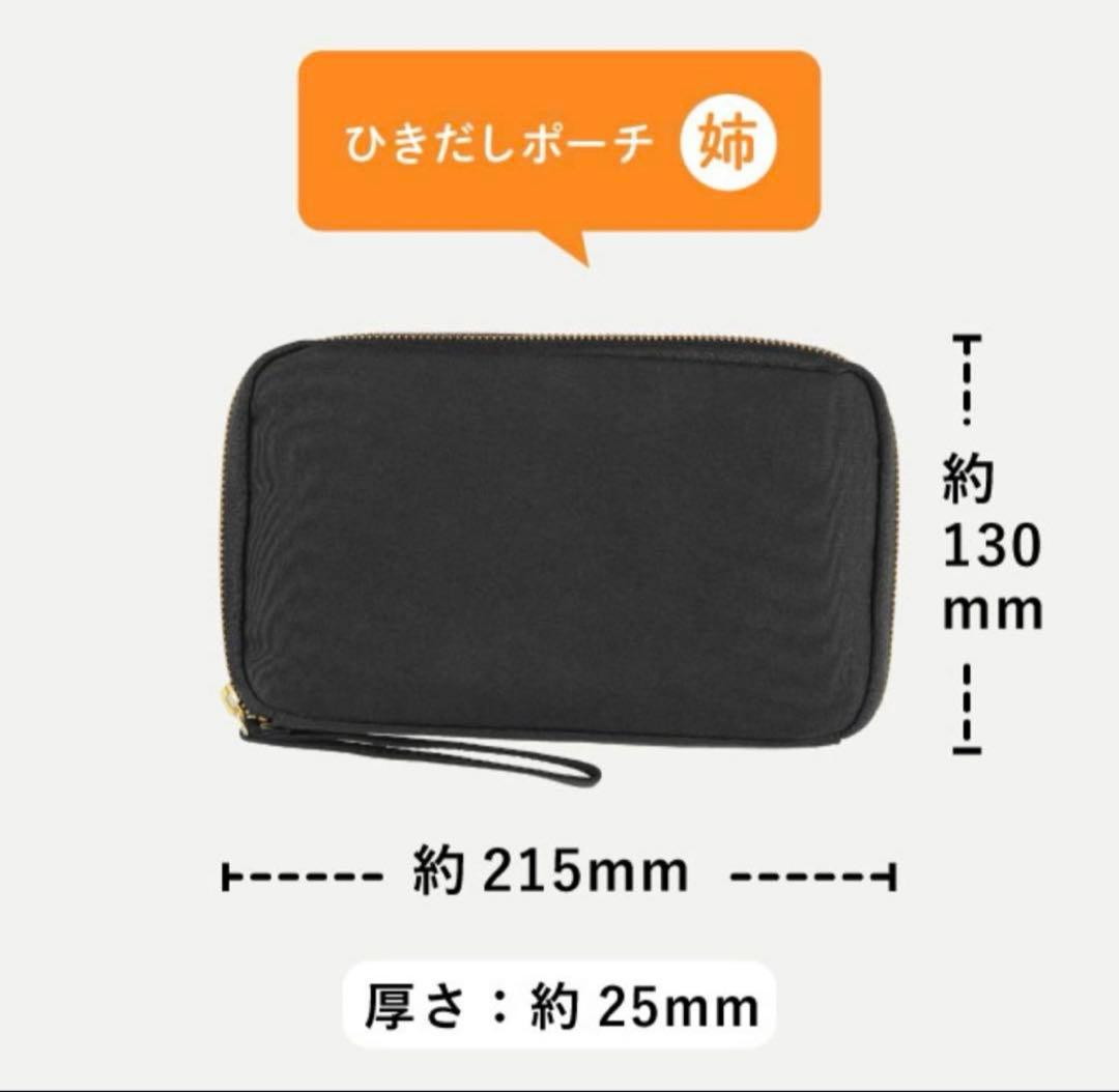 未使用　ミナペルホネンひきだしポーチ姉tambourineネイビー×ホワイト